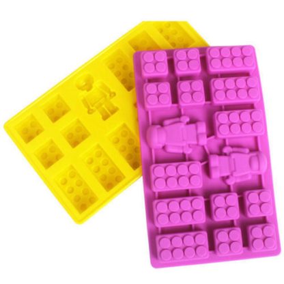 Lego ukko ja lego  jääpala/suklaa muotti