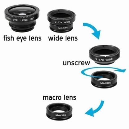 Linssisetti puhelimeen fishey,makro,wide,zoom linssi - Image 7